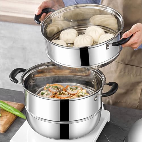 AIZYR 3-Tier Stainless Steel Steamer Pot Boil Cook and Simmer