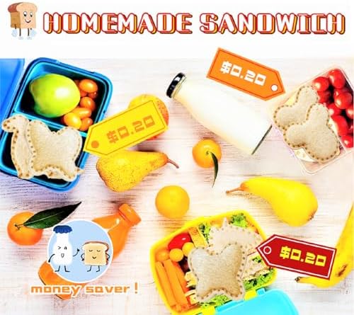 Uncrustables Maker 12pcs Sandwich Cutter and Sealer Set Dino Mickey