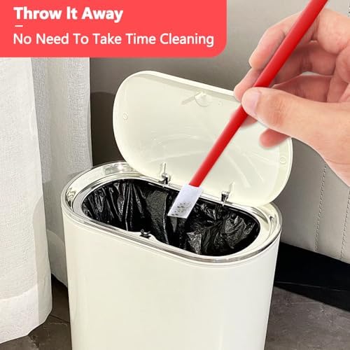 40-Piece Disposable Crevice Cleaning Brush Set Red Effortless Waste Reduction
