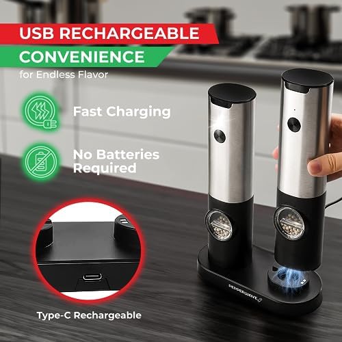 Effortless Salt Pepper Grinder Set