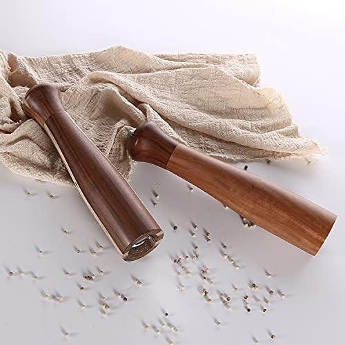 KKC HOME ACCENTS Wooden Salt Pepper Mill Set Acacia Wood 10 Inch