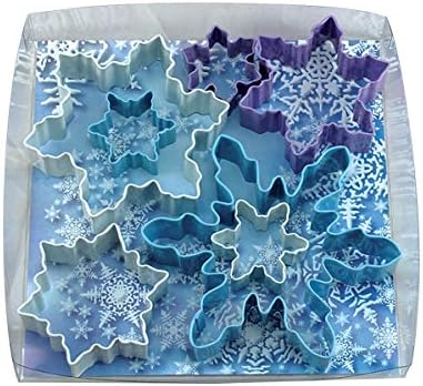 RM International Snowflake Cookie Cutters Assorted Sizes Blue