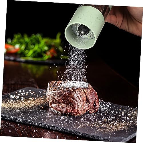 BRIGHTFUFU Electric Salt and Pepper Mill Set with Twist Control and LED Light