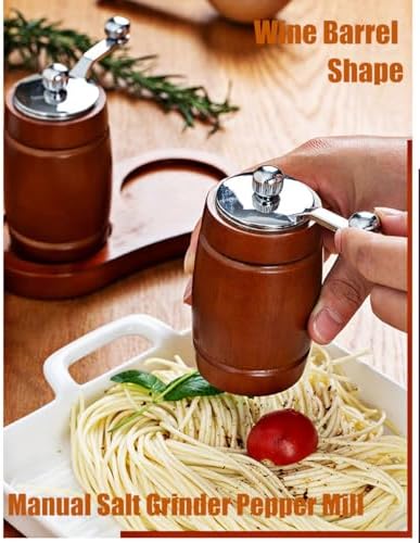 Adjustable Wooden Salt Pepper Mill Set