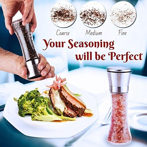 Precise Portable Salt and Pepper Grinder Set for Home Use