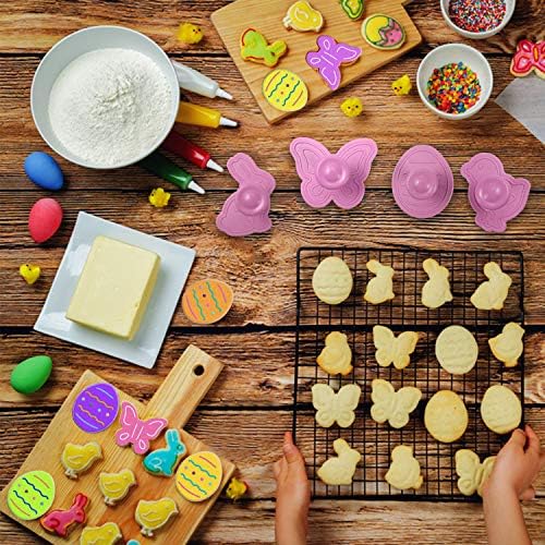 PARTYWIND Mini 3D Easter Cookie Cutters Set 4 PCS