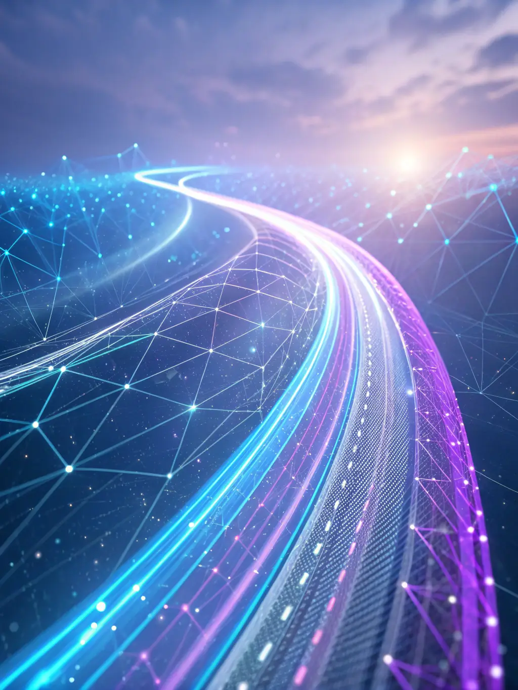 An abstract image representing data streams converging into a central point, symbolizing ECLIPTORTECH LTD's data analysis and insights capabilities.